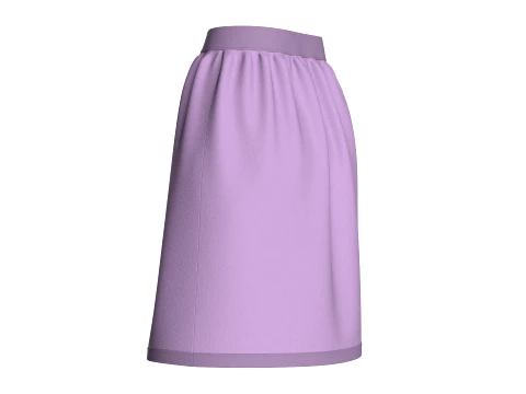 Girls Front Button Skirt 3D Model
