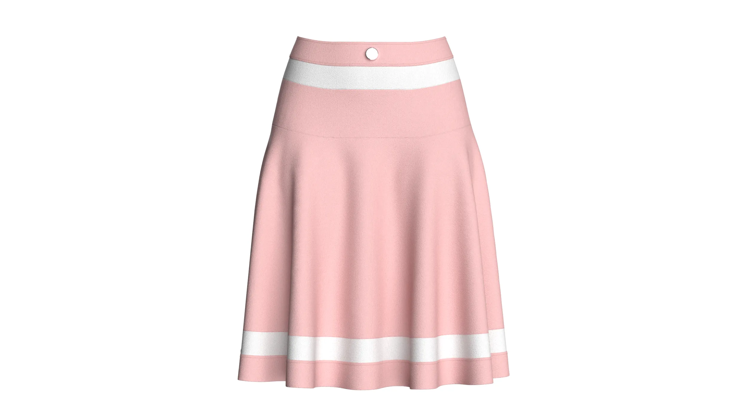 Girls High-Waisted Striped Mini Skirt 3D Model .c4d .max .obj .3ds .fbx .stl .blend 
