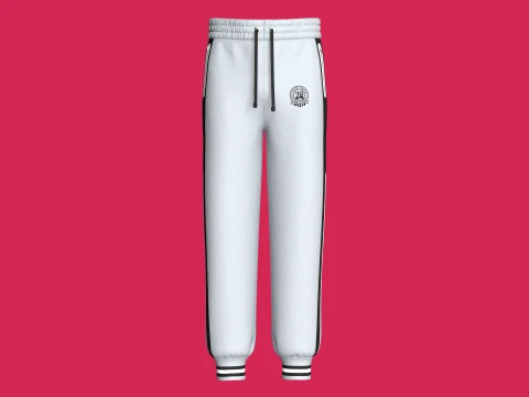 Men Color Block Side-Striped Joggers 3D Model