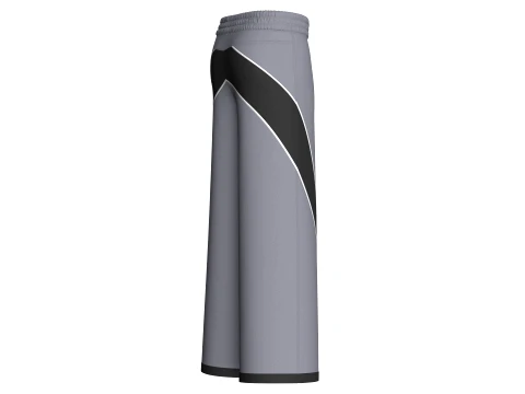 Men Curved Panel Wide-Leg Track Pants 3D Model