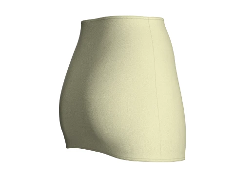 Girls Side Cut-Out Mini Skirt 3D Model