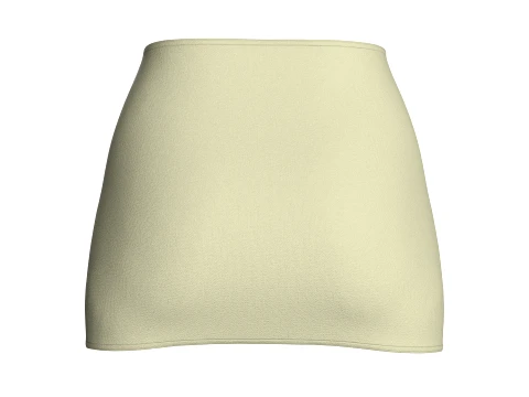 Girls Side Cut-Out Mini Skirt 3D Model