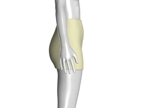 Girls Side Cut-Out Mini Skirt 3D Model