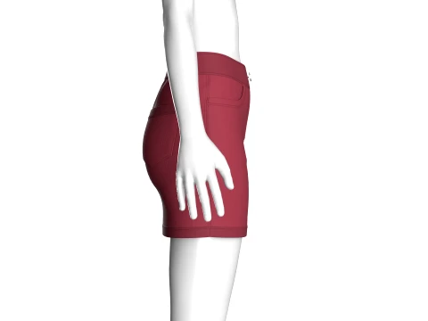 Girls Side Slit Mini Skirt 3D Model