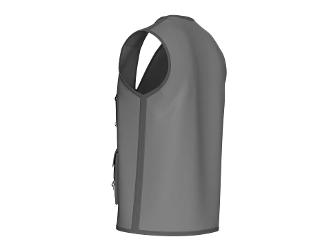 Men Tactical Multi Cargo Pocket Vest 3D Model