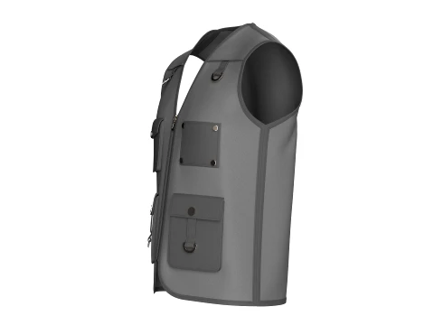 Men Tactical Multi Cargo Pocket Vest 3D Model