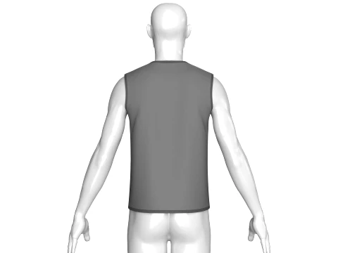 Men Tactical Multi Cargo Pocket Vest 3D Model