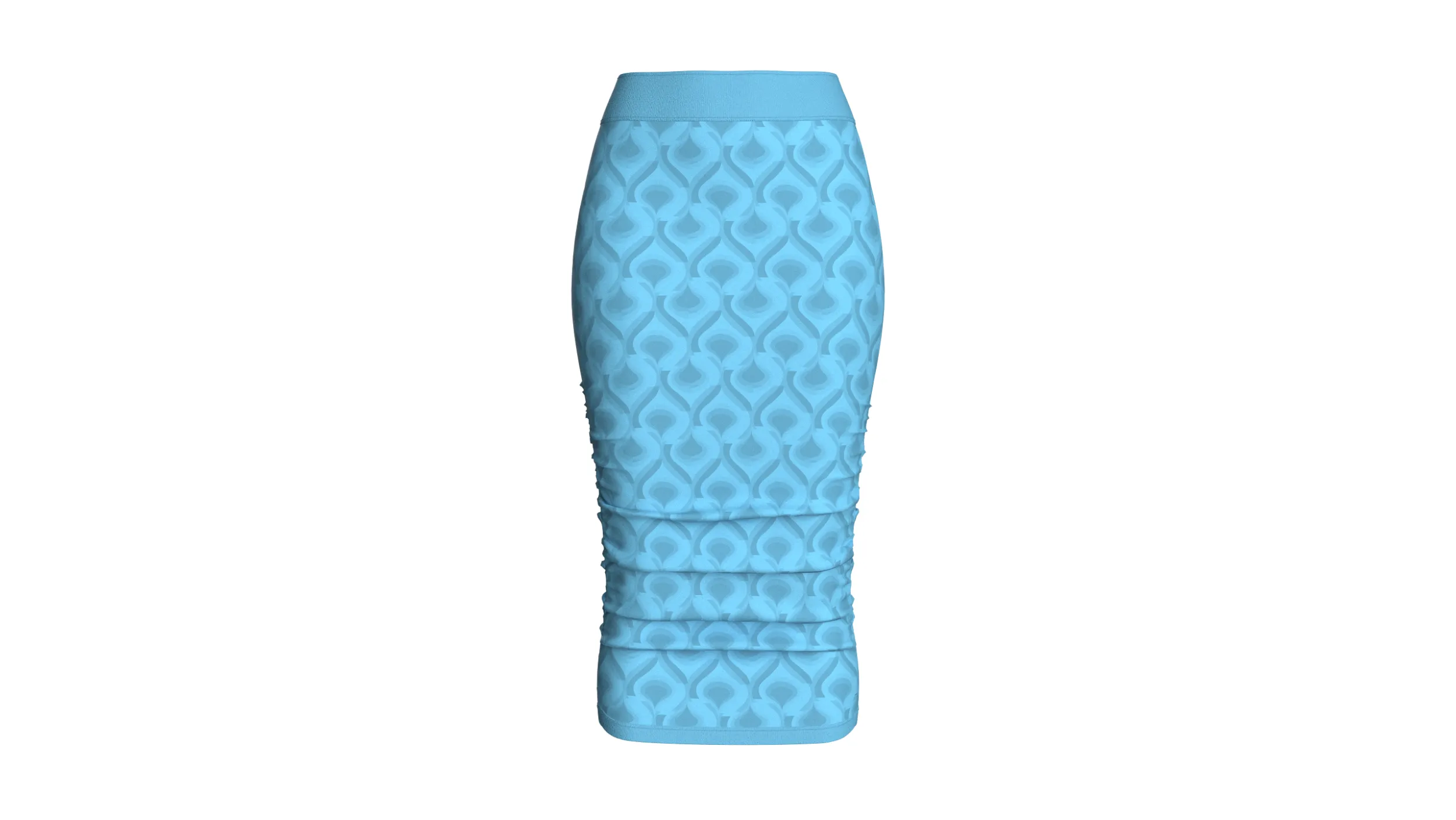 Girls High-Waisted Printed Maxi Long Skirt 3D Model .c4d .max .obj .3ds .fbx .stl .blend 