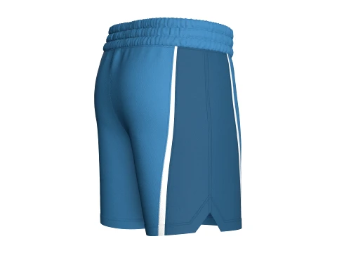 Men Elastic Waist Blue Shorts 3D Model