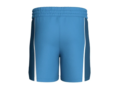 Men Elastic Waist Blue Shorts 3D Model