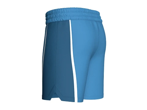 Men Elastic Waist Blue Shorts 3D Model
