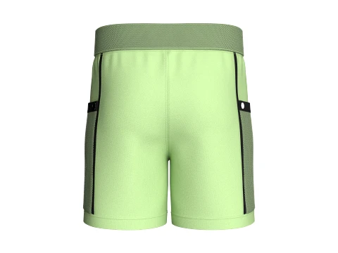 Men Green Shorts With Mesh Pocket 3D Model
