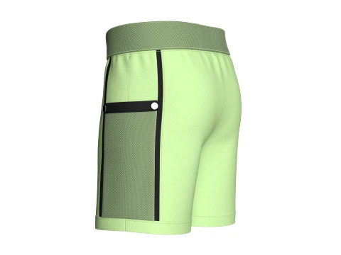 Men Green Shorts With Mesh Pocket 3D Model