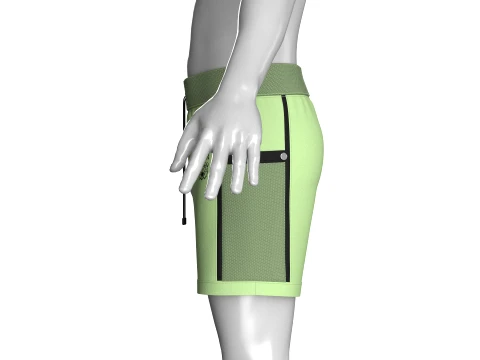 Men Green Shorts With Mesh Pocket 3D Model