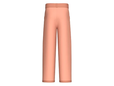 Men High Waisted Multi Pocket Pant 3D Model