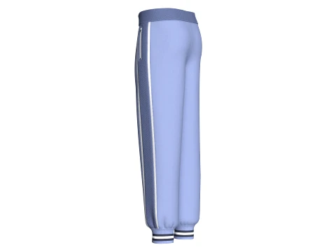 Men Side Mesh Striped Joggers 3D Model