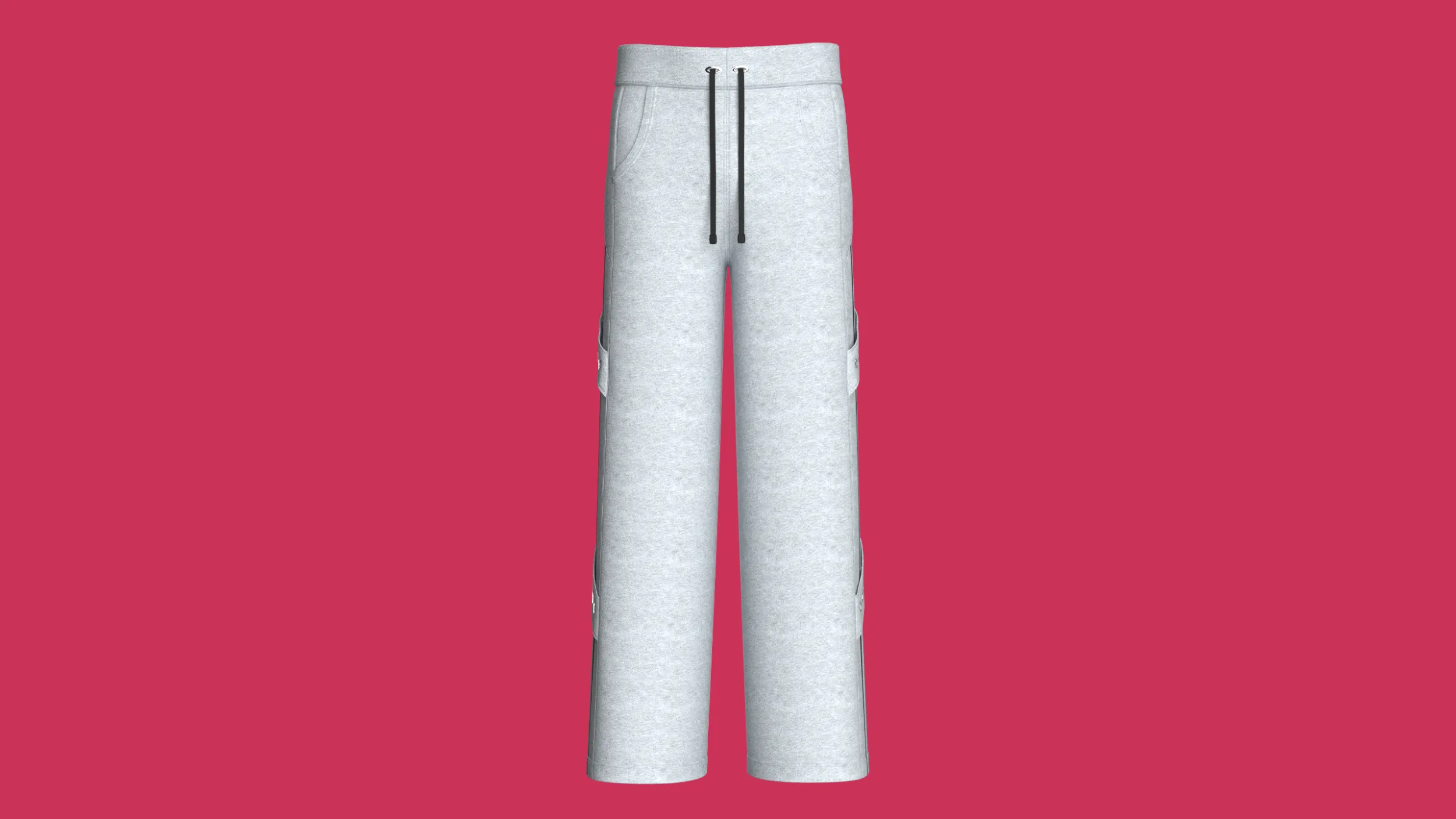 Men Side Striped Sweatpants With Eyelet Strap 3D Model .c4d .max .obj .3ds .fbx .stl .blend 