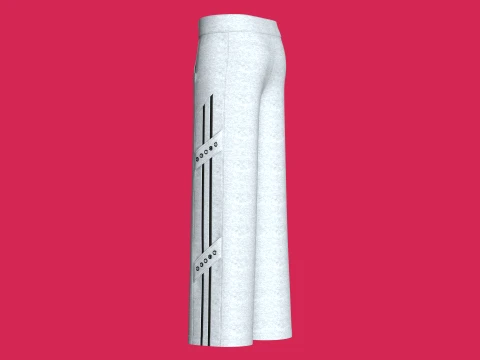Men Side Striped Sweatpants With Eyelet Strap 3D Model
