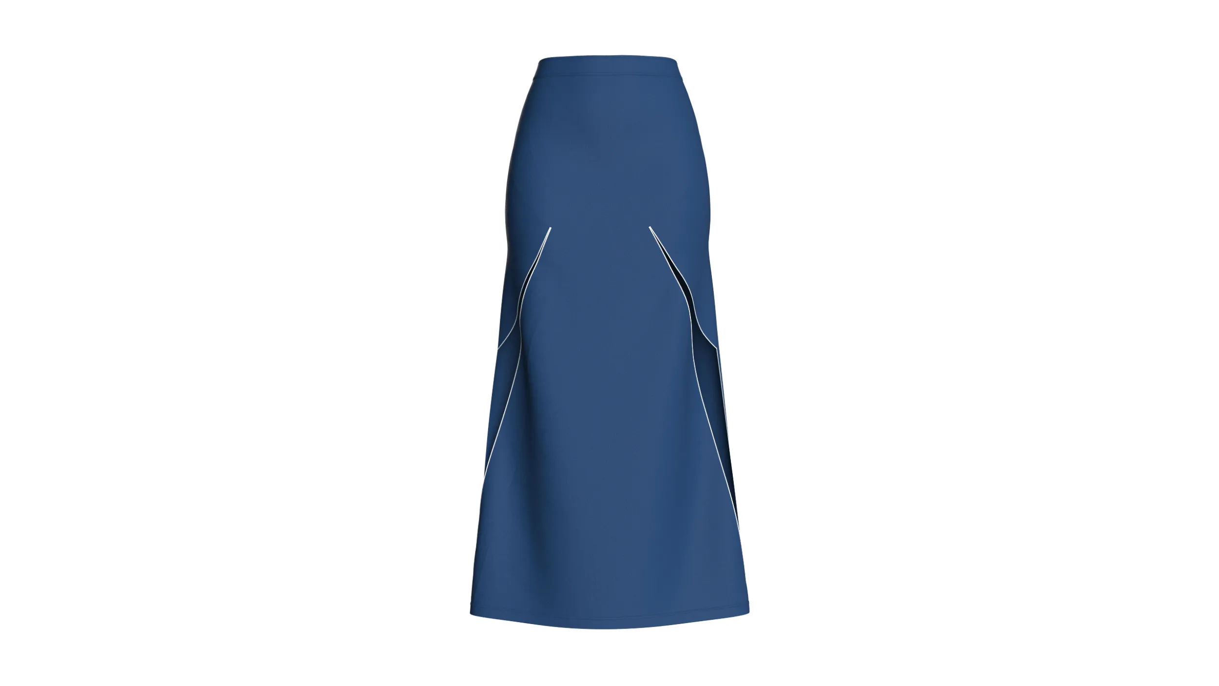 Girls Dual Slit A-Line Maxi Skirt 3D Model .c4d .max .obj .3ds .fbx .stl .blend 