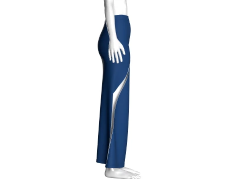 Girls Dual Slit A-Line Maxi Skirt 3D Model