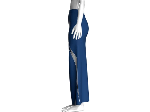 Girls Dual Slit A-Line Maxi Skirt 3D Model
