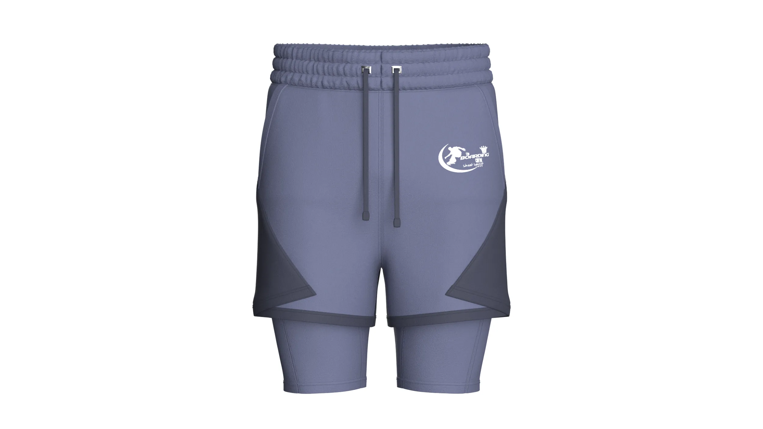 Men Elastic Waist 2-in-1 Athletic Short 3D Model .c4d .max .obj .3ds .fbx .stl .blend 
