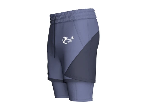 Men Elastic Waist 2-in-1 Athletic Short 3D Model