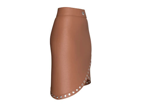 Girls Leather Skirt With Eyelet-Detail 3D Model