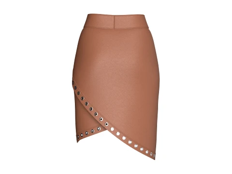 Girls Leather Skirt With Eyelet-Detail 3D Model