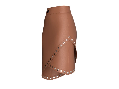 Girls Leather Skirt With Eyelet-Detail 3D Model