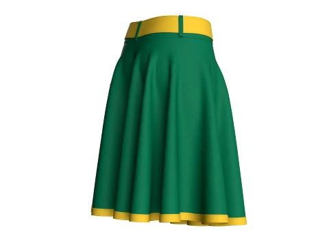 Girls Flared Skirt 3D Model