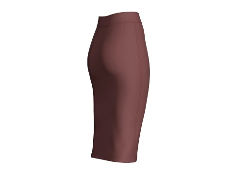 Girls High-Waisted Side Button Pencil Skirt 3D Model