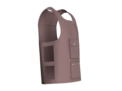 Men Sleeveless Multi Pocket Vest 3D Model