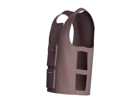 Men Sleeveless Multi Pocket Vest 3D Model
