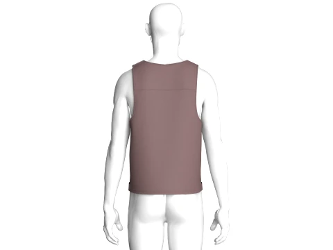 Men Sleeveless Multi Pocket Vest 3D Model