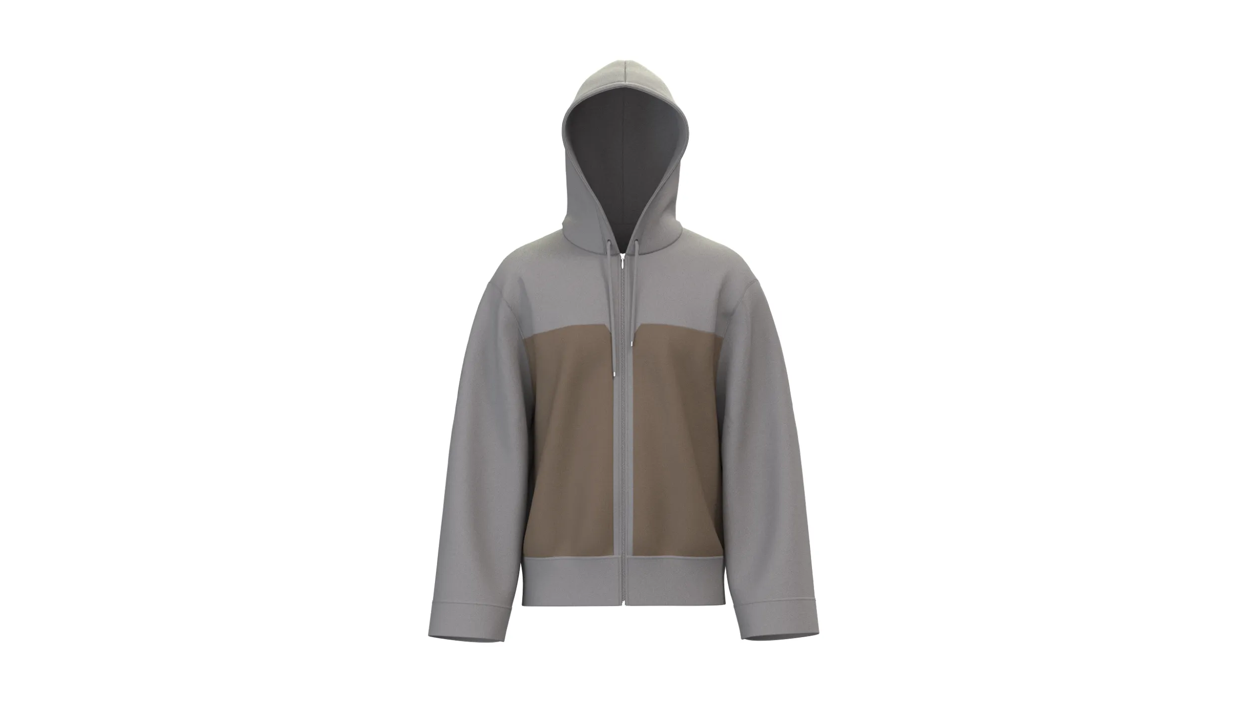 Men Color-Blocked Oversized Hoodie 3D Model .c4d .max .obj .3ds .fbx .stl .blend 