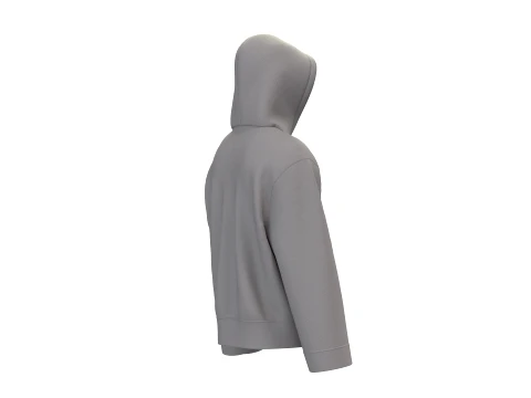 Men Color-Blocked Oversized Hoodie 3D Model