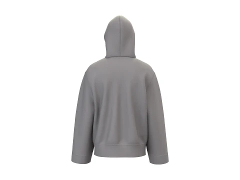 Men Color-Blocked Oversized Hoodie 3D Model