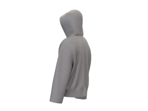 Men Color-Blocked Oversized Hoodie 3D Model