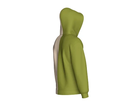 Men Two Ton Zip-Up Hoodie 3D Model