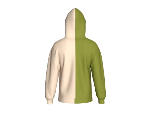 Men Two Ton Zip-Up Hoodie 3D Model