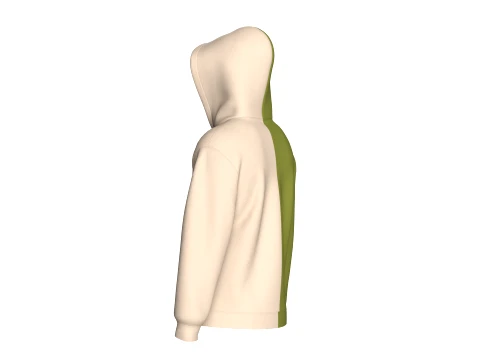 Men Two Ton Zip-Up Hoodie 3D Model