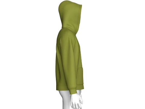 Men Two Ton Zip-Up Hoodie 3D Model