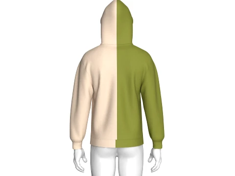 Men Two Ton Zip-Up Hoodie 3D Model