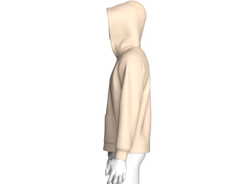 Men Two Ton Zip-Up Hoodie 3D Model