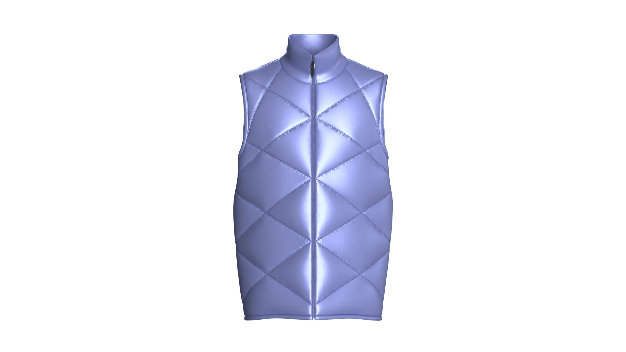 Men Diamond-Quilted Zip Up Puffer Jacket 3D Model .c4d .max .obj .3ds .fbx .stl .blend 