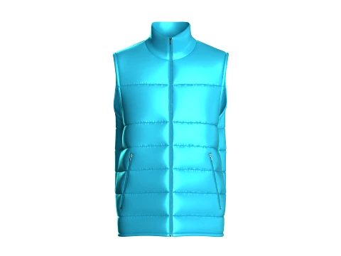 Erkek Kolsuz Y&uuml;ksek Yaka Şişme Ceket 3D Model