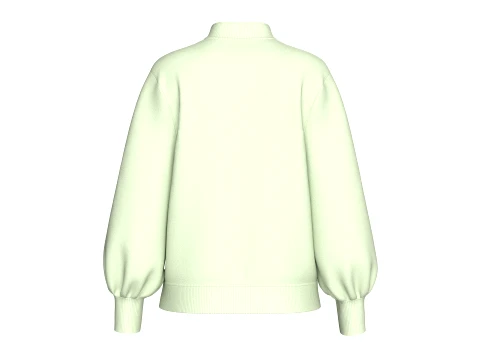 Girls Half-Zip Printed Kangaroo Pocket Jacket 3D Model