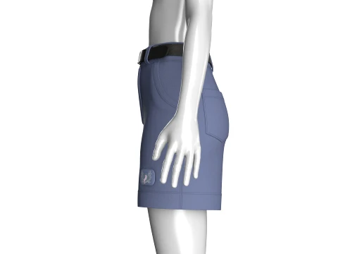Girls High-Waisted Belted ShortsWith Pockets 3D Model