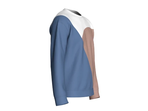 Men Color-Blocked Sweatshirt 3D Model